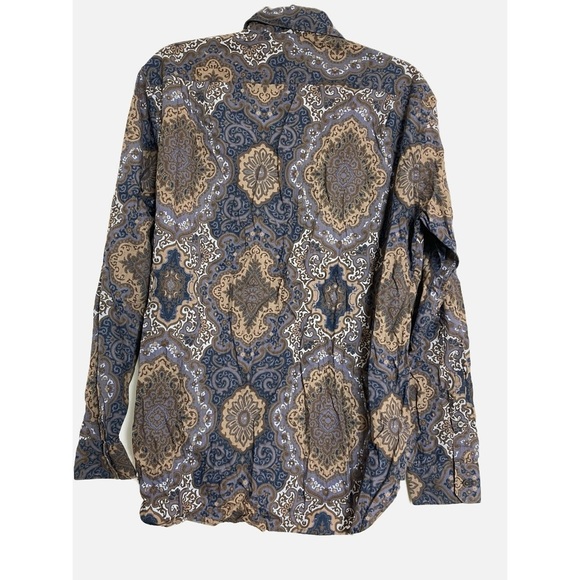 Michael Kors Men’s Classic Fit  Paisley Button-Up Shirt - Medium - Picture 5 of 7